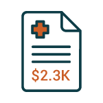 medical chart invoice icon